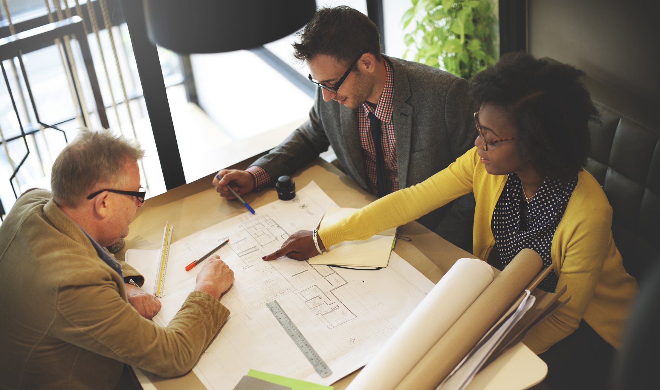 Group-Architect-Meeting-Planning-Blueprint-Concept